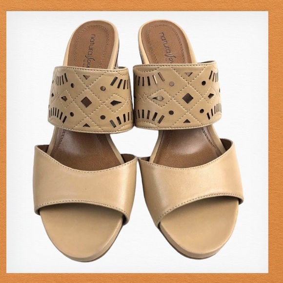 Natural Soul by Naturalizer Womens Beige‎ High Heel Sandals Size 7 - Picture 2 of 13